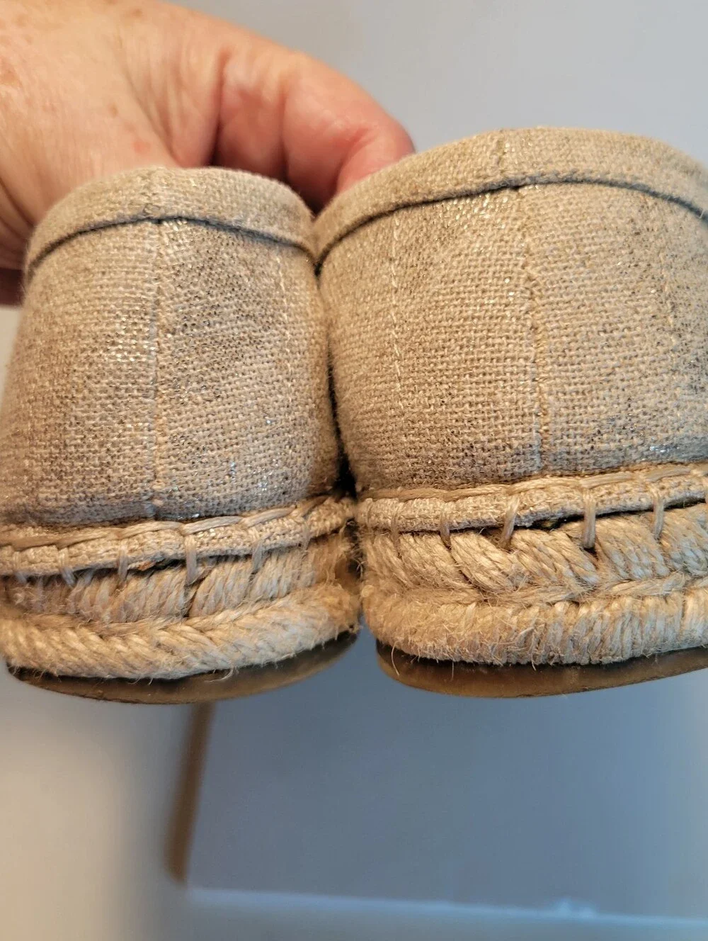 Lucky Brand Natural Linen Mary Jane Espadrilles Size 8